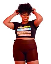 Short Plus Size Meia Coxa Poliamida BlackOut G1 G2 G3 PINA