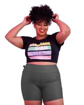 Short Plus Size Meia Coxa Poliamida BlackOut G1 G2 G3 PINA