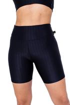 short poliamida 3d cintura alta meia coxa