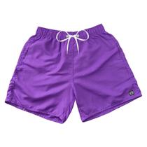 Short Praia Bermuda Mauricinho Roxo Neon