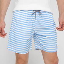 Short Praia Curto Polo Wear Listrado Masculino