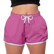 Short Praia Feminino Cor Rosa Poliéster Soltinho Short Praia Feminino Cor Rosa Poliéster Soltinho