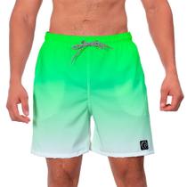 Short Praia Masculino W2 Verde Degrade Estampado Academia Caminhada Corrida Qualidade