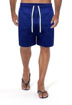 Short Praia Mauricinho Masculina Azul Com Cordão Branco