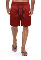 Short Praia Mauricinho Masculina Vermelho Com Cordão Preto