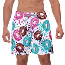 Short Praia Premium Masculino Academia Fitness Caminhada Rosquinhas Coloridas