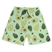 Short Praia Shorts Banho Bermuda Verão Abacate Fruta Verde Cartoon 167 Short Praia Shorts Banho Bermuda Verão Abacate Fruta Verde Cartoon 167
