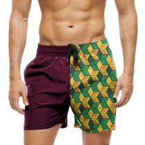Short Praia Shorts Banho Bermuda Verão Anime Kimetsu Água 637 Short Praia Shorts Banho Bermuda Verão Anime Kimetsu Água 637