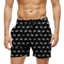 Short Praia Shorts Banho Bermuda Verão Aranha Branca White Spider 507 Short Praia Shorts Banho Bermuda Verão Aranha Branca White Spider 507
