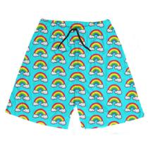 Short Praia Shorts Banho Bermuda Verão Arco-íris Colorido Cartoon 249 Short Praia Shorts Banho Bermuda Verão Arco-íris Colorido Cartoon 249