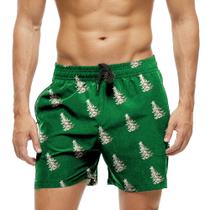 Short Praia Shorts Banho Bermuda Verão Arvore De Osso Cartoon 1046