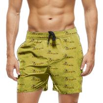 Short Praia Shorts Banho Bermuda Verão Bixinho Amarelo Anime Raio 270