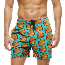 Short Praia Shorts Banho Bermuda Verão Bread Pão Cartoon 685 Short Praia Shorts Banho Bermuda Verão Bread Pão Cartoon 685