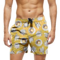 Short Praia Shorts Banho Bermuda Verão Café Bebida Breakfast 1458 Short Praia Shorts Banho Bermuda Verão Café Bebida Breakfast 1458