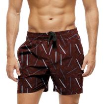 Short Praia Shorts Banho Bermuda Verão Canetas Cartoon Escrita 1348 Short Praia Shorts Banho Bermuda Verão Canetas Cartoon Escrita 1348