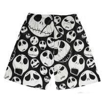 Short Praia Shorts Banho Bermuda Verão Caveira Faces Terror 120