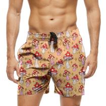 Short Praia Shorts Banho Bermuda Verão Cogumelo Estrelas Cartoon 831 Short Praia Shorts Banho Bermuda Verão Cogumelo Estrelas Cartoon 831