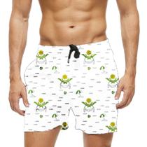Short Praia Shorts Banho Bermuda Verão Coqueiros Sol Rede 1756