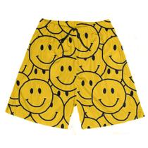 Short Praia Shorts Banho Bermuda Verão Emojis Faces Yellow 46 Short Praia Shorts Banho Bermuda Verão Emojis Faces Yellow 46
