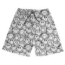 Short Praia Shorts Banho Bermuda Verão Emojis White Pixel 151