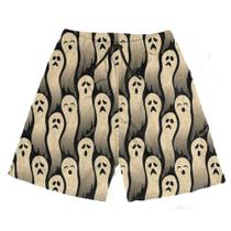 Short Praia Shorts Banho Bermuda Verão Fantasmas Cartoon Terror 106