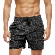 Short Praia Shorts Banho Bermuda Verão Fuck 412