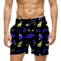 Short Praia Shorts Banho Bermuda Verão Hope 666 Cobra Roxo Purple 1249