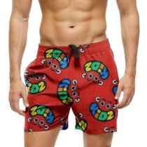 Short Praia Shorts Banho Bermuda Verão Kidz Vermelho Red 415 Short Praia Shorts Banho Bermuda Verão Kidz Vermelho Red 415