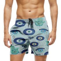 Short Praia Shorts Banho Bermuda Verão Lei da Atração Emojis Cartoon 285