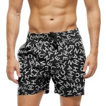 Short Praia Shorts Banho Bermuda Verão Letras Sortidas Desenho Cartoon 433