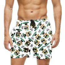 Short Praia Shorts Banho Bermuda Verão Lets Go Surfing Urso 1403