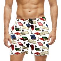 Short Praia Shorts Banho Bermuda Verão Livros Tinta Pena 1412 Short Praia Shorts Banho Bermuda Verão Livros Tinta Pena 1412