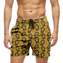 Short Praia Shorts Banho Bermuda Verão Macaco Cartoon Monkey 417 Short Praia Shorts Banho Bermuda Verão Macaco Cartoon Monkey 417