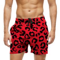 Short Praia Shorts Banho Bermuda Verão Manchas Pretas Onça 785 Short Praia Shorts Banho Bermuda Verão Manchas Pretas Onça 785