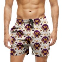 Short Praia Shorts Banho Bermuda Verão Mãos Arte Borboleta Lua Mágia 1725