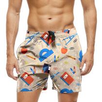 Short Praia Shorts Banho Bermuda Verão Material Escolar Cartoon Estudos 972