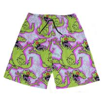 Short Praia Shorts Banho Bermuda Verão Monstro Verde Neon Arte 52 Short Praia Shorts Banho Bermuda Verão Monstro Verde Neon Arte 52