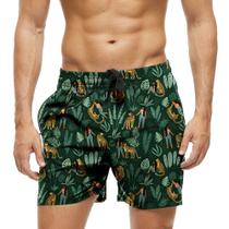 Short Praia Shorts Banho Bermuda Verão Natureza Onça Ser Humano Cartoon 805 Short Praia Shorts Banho Bermuda Verão Natureza Onça Ser Humano Cartoon 805