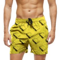 Short Praia Shorts Banho Bermuda Verão Óculos de Sol Cartoon 1694 Short Praia Shorts Banho Bermuda Verão Óculos de Sol Cartoon 1694