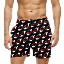 Short Praia Shorts Banho Bermuda Verão Olhos Sharingan Anime Red 1137