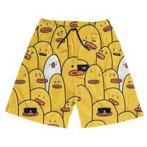 Short Praia Shorts Banho Bermuda Verão Patos Personalidades Cartoon 179