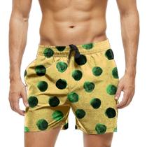 Short Praia Shorts Banho Bermuda Verão Pedra Rocha Verde Cartoon 1343 Short Praia Shorts Banho Bermuda Verão Pedra Rocha Verde Cartoon 1343
