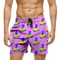 Short Praia Shorts Banho Bermuda Verão Pessoa Cartoon Arte Desenho Fun 1169 Short Praia Shorts Banho Bermuda Verão Pessoa Cartoon Arte Desenho Fun 1169