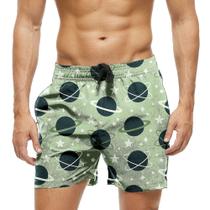 Short Praia Shorts Banho Bermuda Verão Planetas Estrelas Cartoon 1300