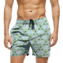 Short Praia Shorts Banho Bermuda Verão Plantas Natureza Verde Nature 1571