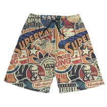 Short Praia Shorts Banho Bermuda Verão Refrigerante Cola Red 87 Short Praia Shorts Banho Bermuda Verão Refrigerante Cola Red 87