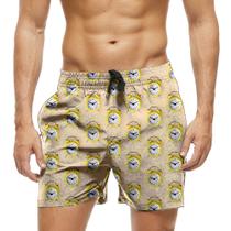 Short Praia Shorts Banho Bermuda Verão Relógio Amarelo 1464 Short Praia Shorts Banho Bermuda Verão Relógio Amarelo 1464