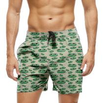 Short Praia Shorts Banho Bermuda Verão Sapinhos Sapo Verde Cartoon 360