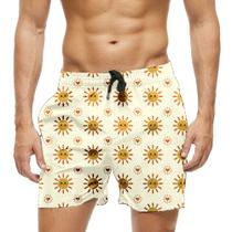 Short Praia Shorts Banho Bermuda Verão Sol Coração Funny 1389