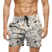 Short Praia Shorts Banho Bermuda Verão Sol Poção Cobra Arte Estilo Estrelas Zen 1005